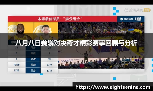 八月八日鹈鹕对决奇才精彩赛事回顾与分析